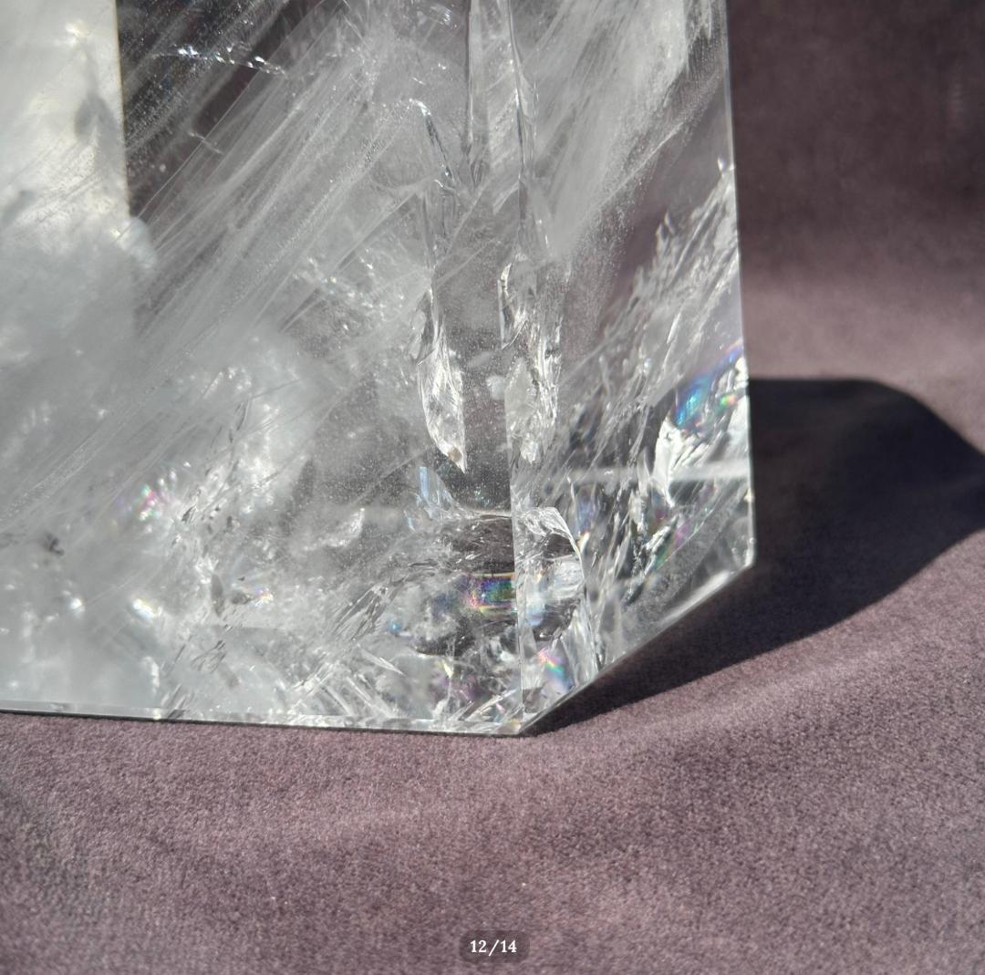 【レムリアン水晶】水晶 ポイント タワー 虹入り ブラジル産