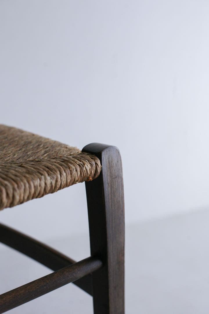 フランス　ラッシュ編みチェア　ダイニングチェア　アンティーク　ブロカント　古家具