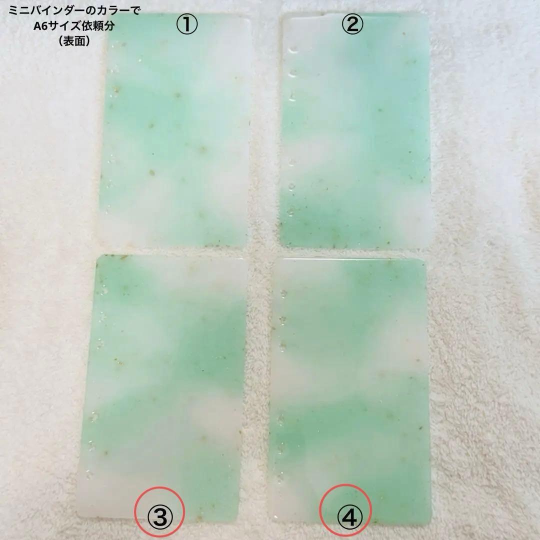 【ゆう】レジンバインダーNo.37 グリーン×ホワイト