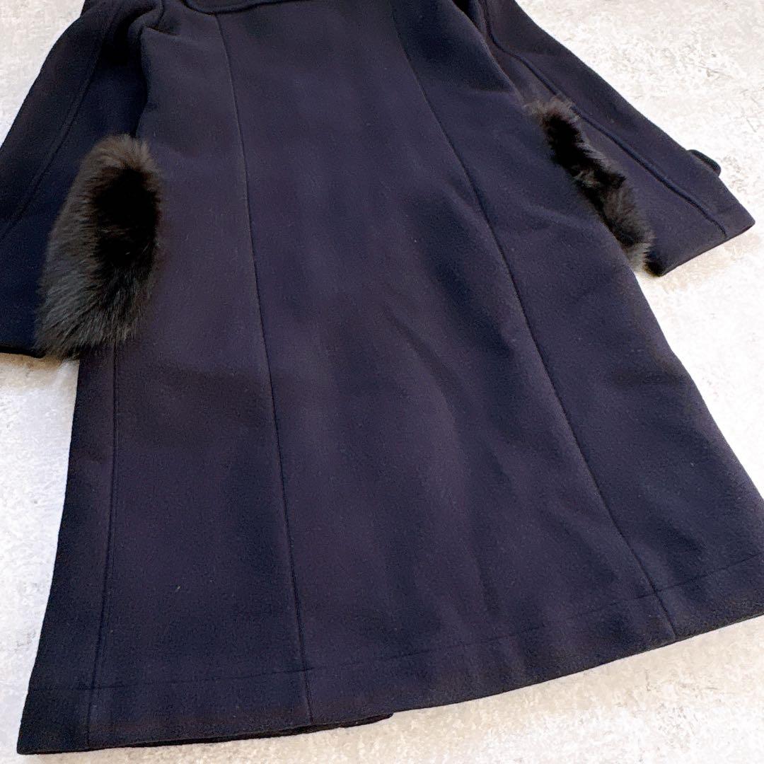 定価18万✨ボーダーズアットバルコニー　カシミヤ混ダッフルコート　フォックス