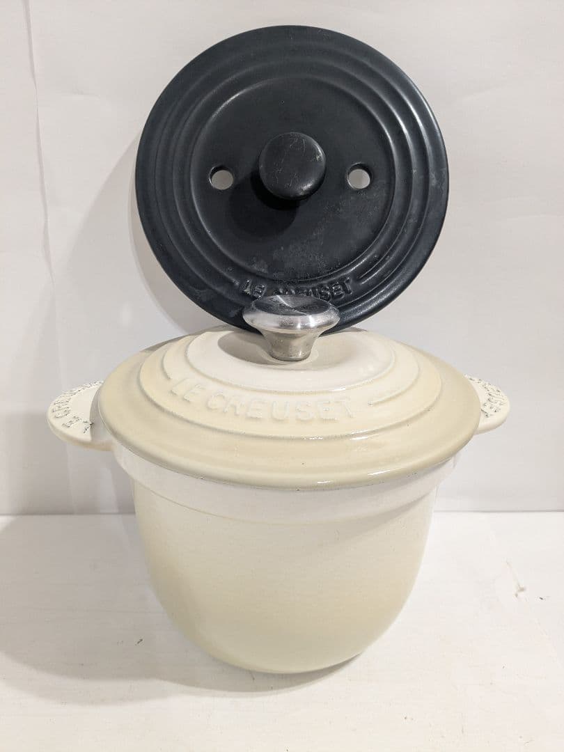 ル・クルーゼ　ココットエブリィ　インナーリッド付き　16cm　クリーム