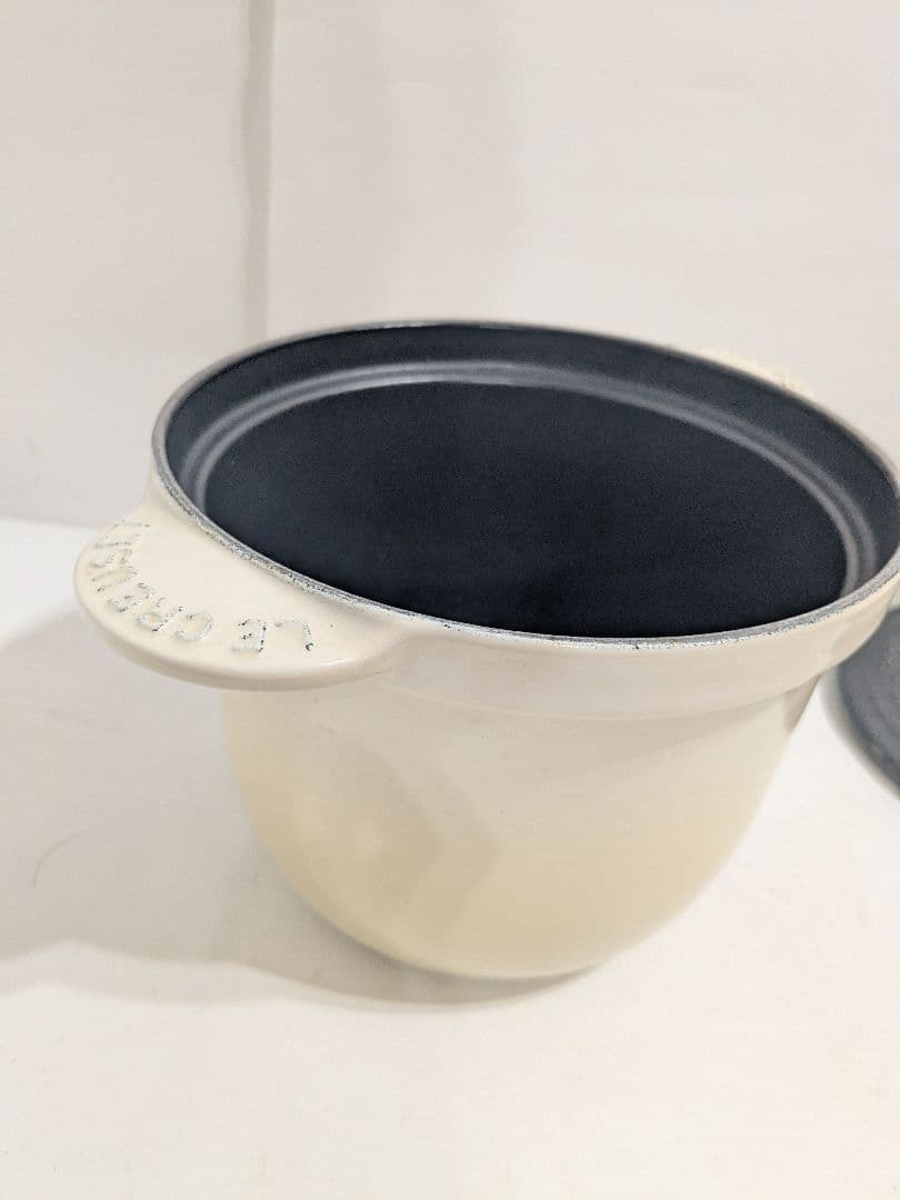 ル・クルーゼ　ココットエブリィ　インナーリッド付き　16cm　クリーム