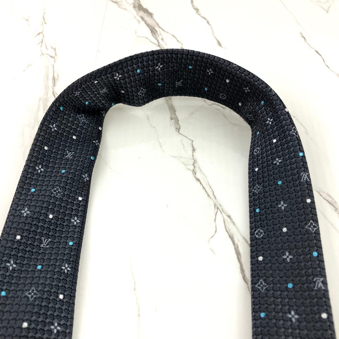 ももこ　未使用　現行　ルイヴィトン　ネクタイ　モノグラムテクスチャードドッ