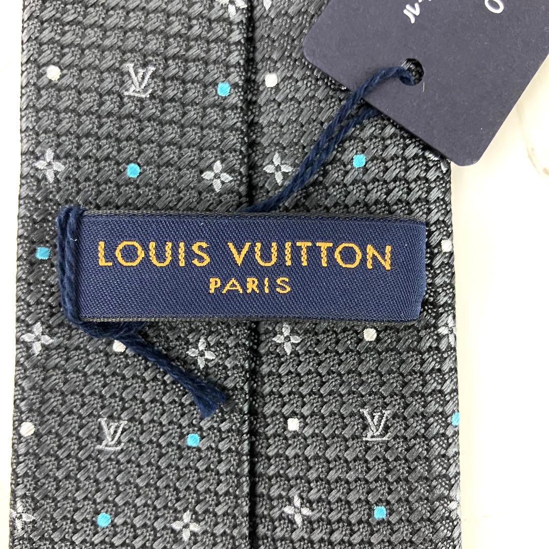 ももこ　未使用　現行　ルイヴィトン　ネクタイ　モノグラムテクスチャードドッ