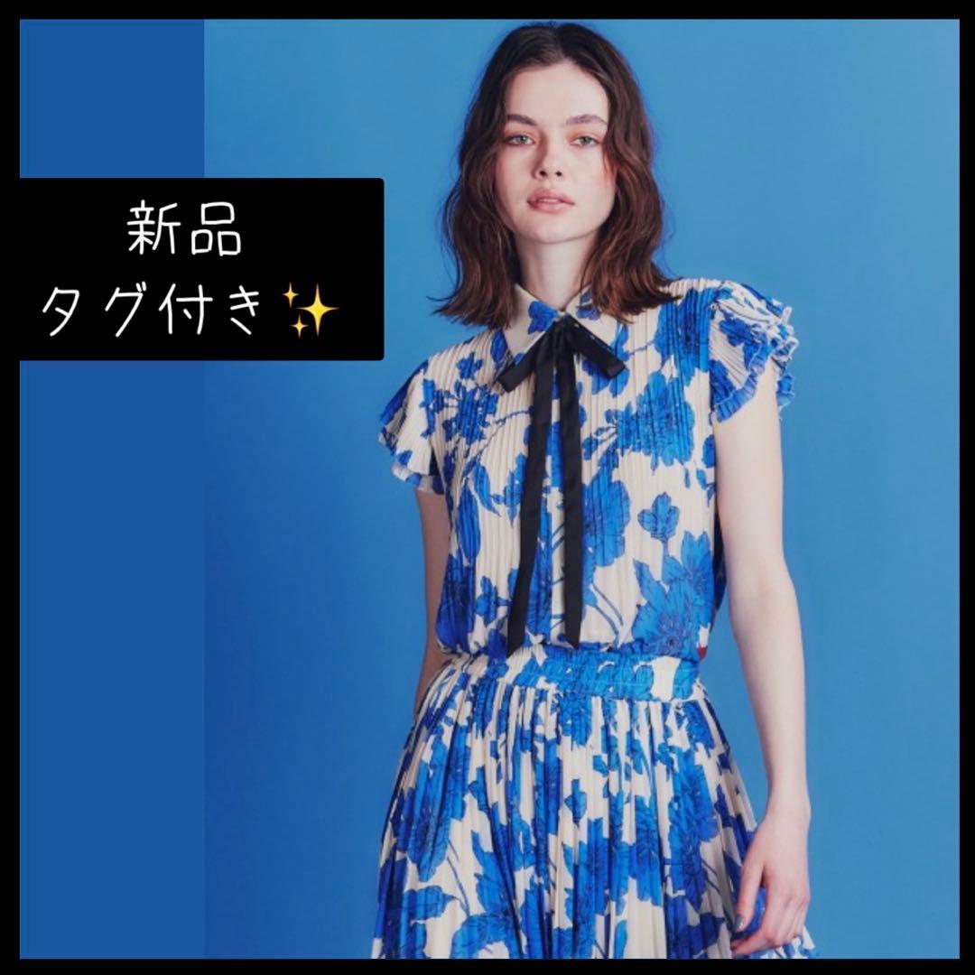 【新品タグ付き✨】北川景子さん着用　ダブスタ　フラワープリントシフォンブラウス