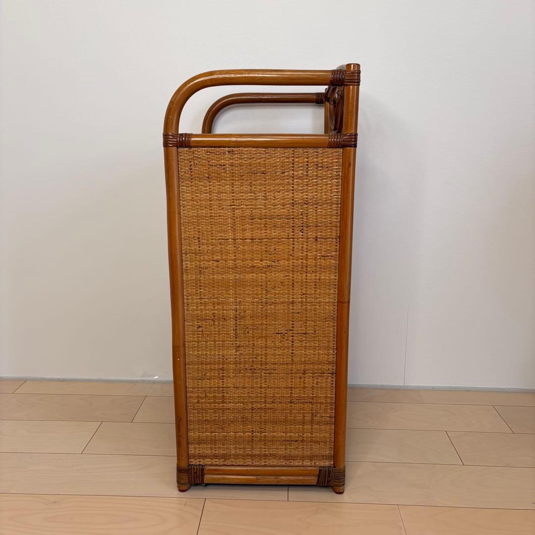 ラタン 籐 5段チェスト ヴィンテージ　① 送料込み