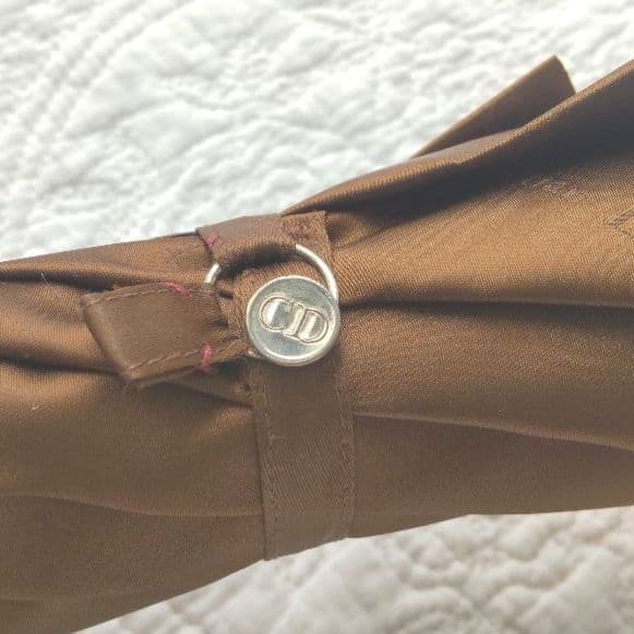 クリスチャン・ディオール長傘 カバー付きブラウン メンズ 焦げ茶