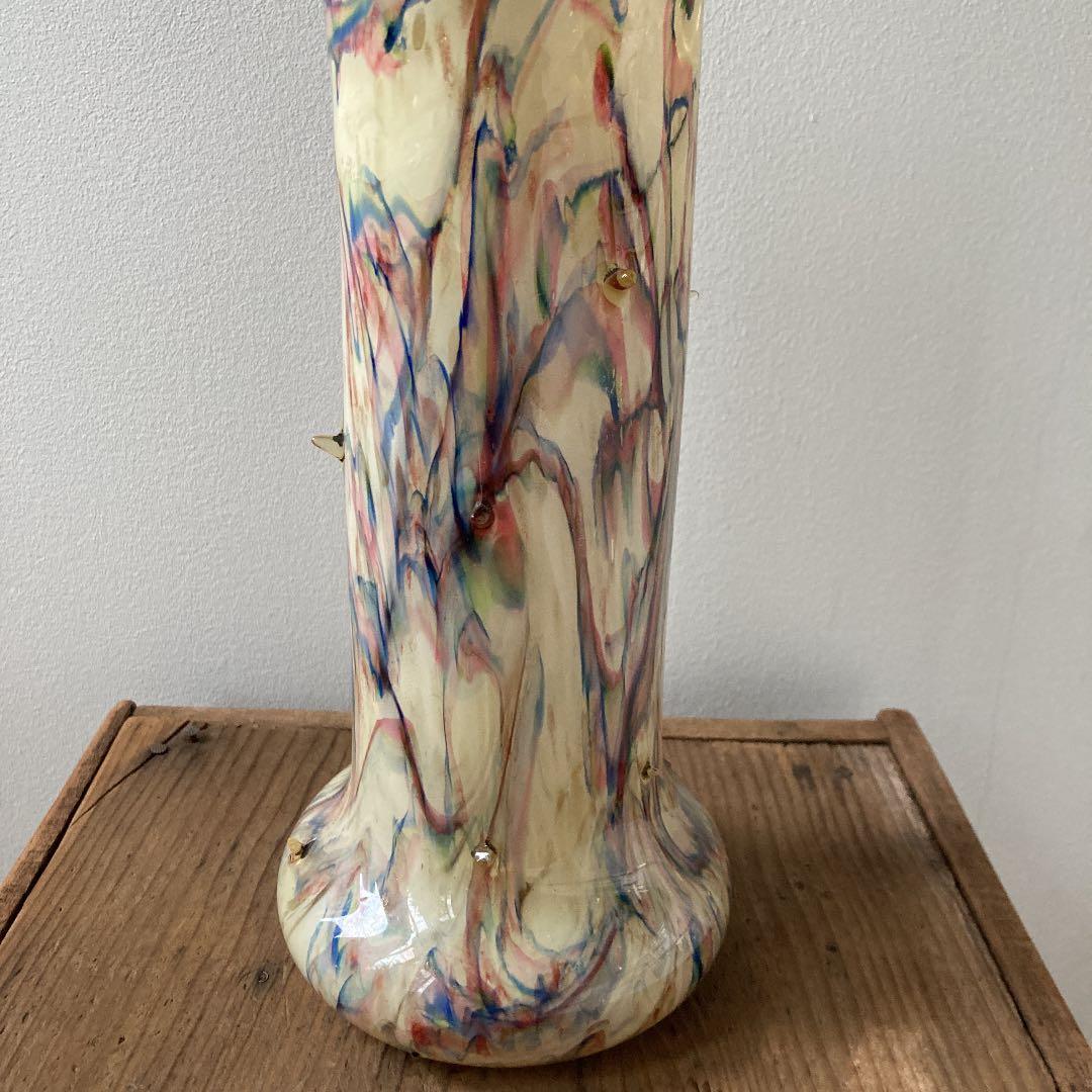 ビンテージ　イタリア　花瓶　マーブル　トゲ　スパイク　ゴシック　レアデザイナー