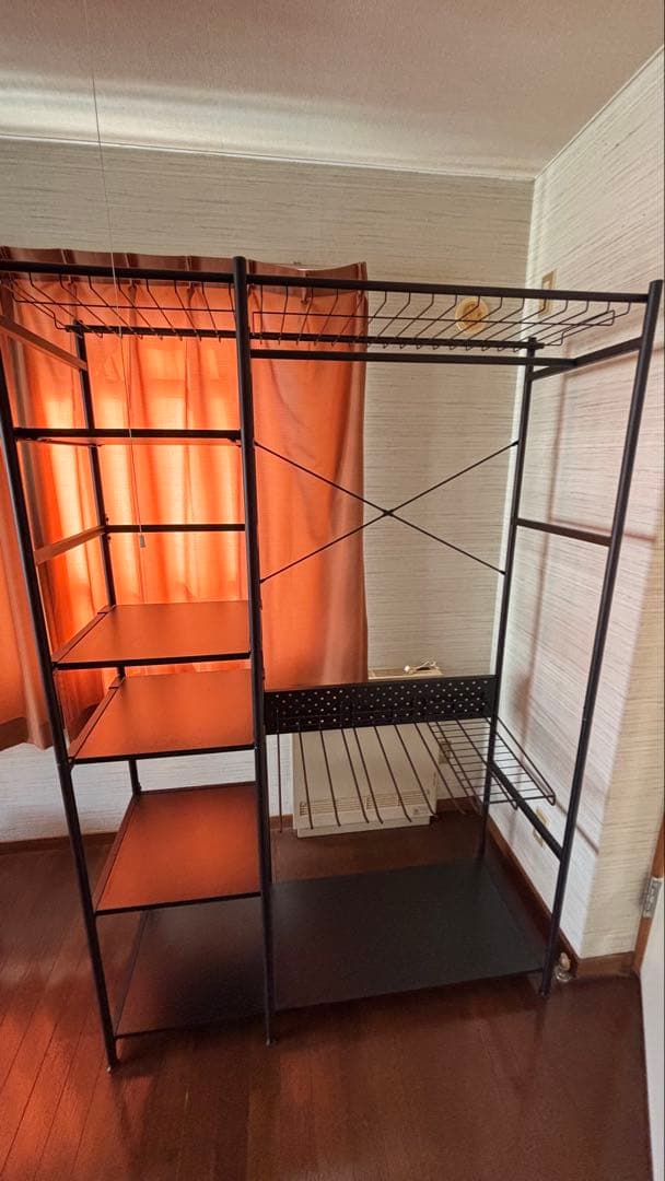 ブラック スチール マルチハンガーラック 収納 ニトリ