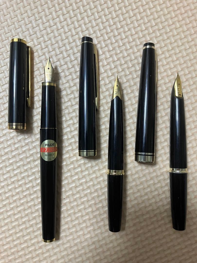 PILOT 18K 14K万年筆 3本セット➕替えインク9本付き