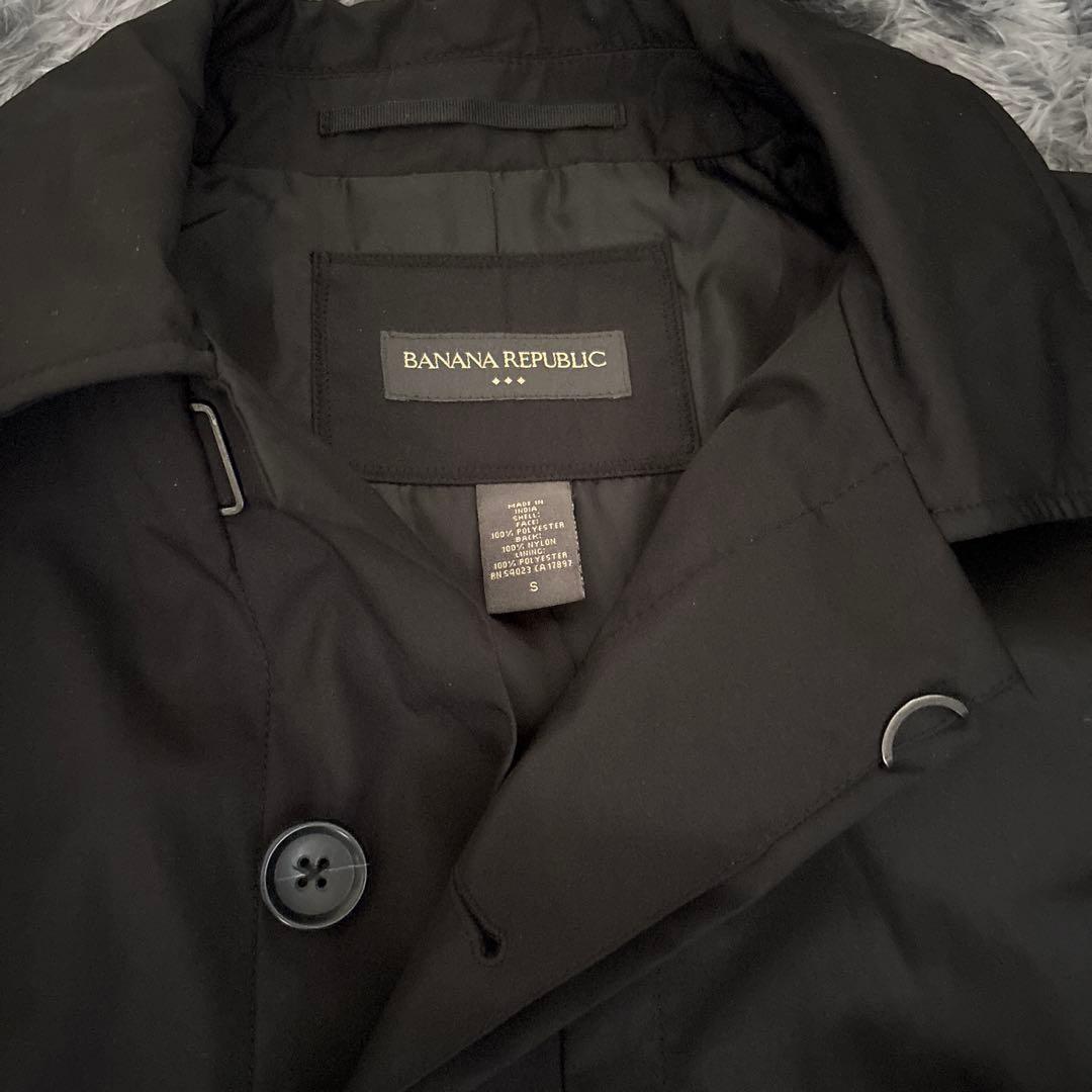新品　バナナリパブリック　メンズ　S トレンチコート　黒