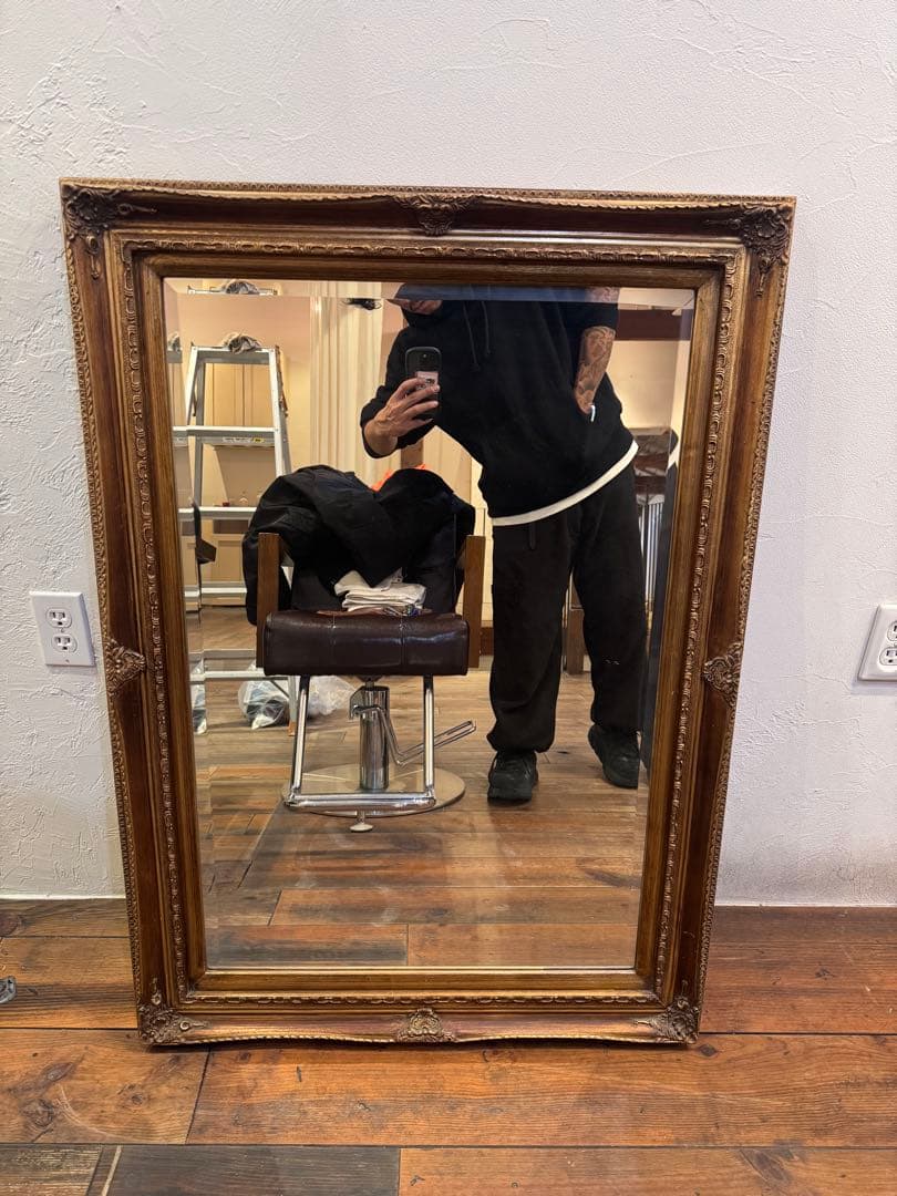 ビンテージ鏡　アンティーク鏡　姿見　大型ミラー