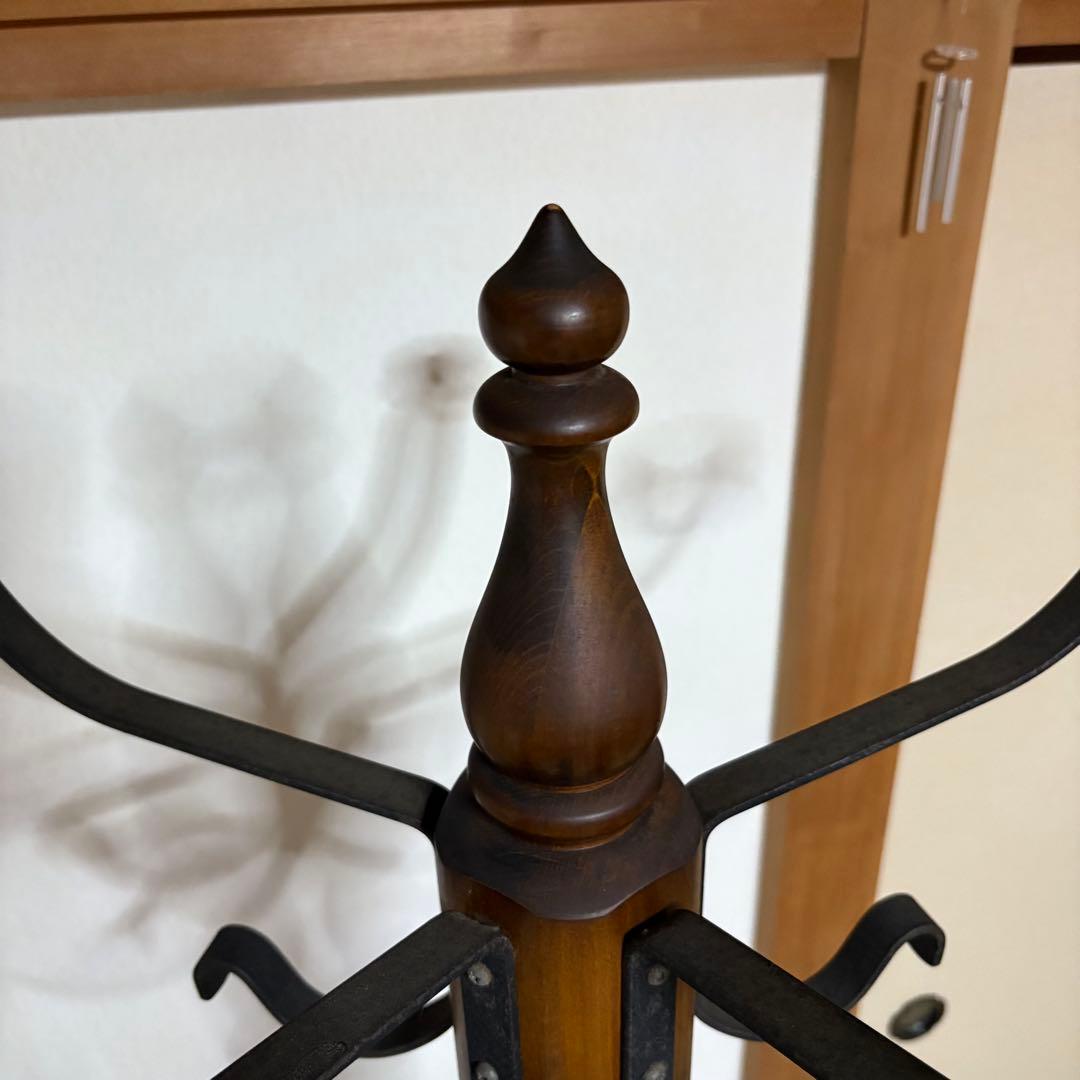 カリモク ポールハンガー コートハンガー 傘立て　帽子掛昭和　レトロ　オールド