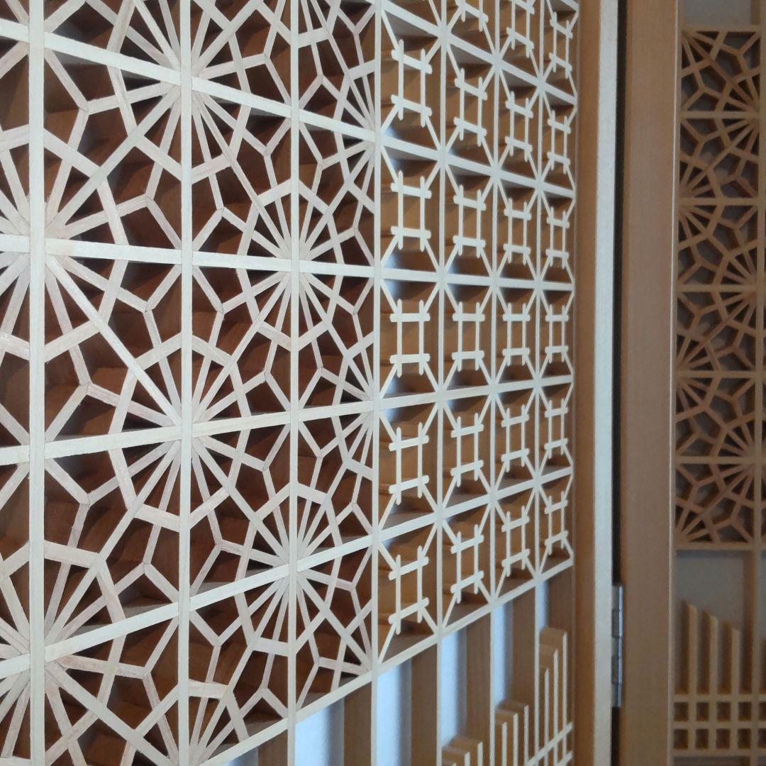 組子細工 組子 透かし模様 衝立パーテーション 職人技