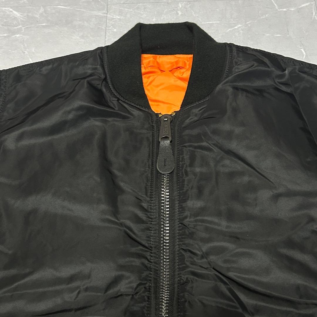 【ALPHA】MA-1 フライトジャケット リバーシブル L ブラック