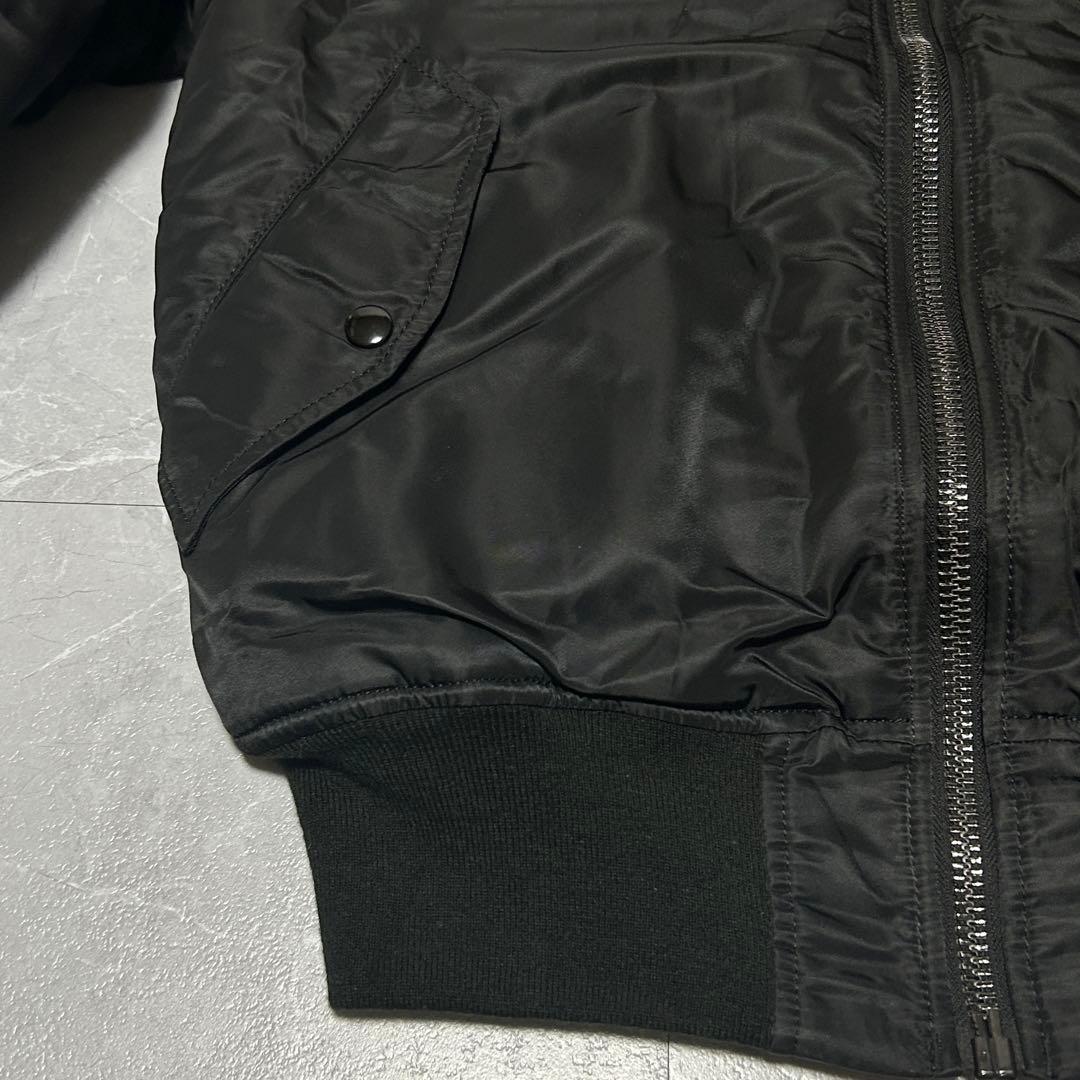 【ALPHA】MA-1 フライトジャケット リバーシブル L ブラック