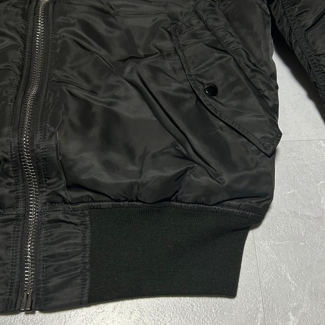 【ALPHA】MA-1 フライトジャケット リバーシブル L ブラック