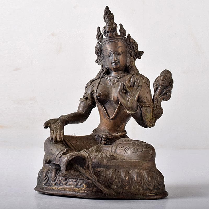 仏教美術　古銅　チベット仏　仏像　置物　M　R8376