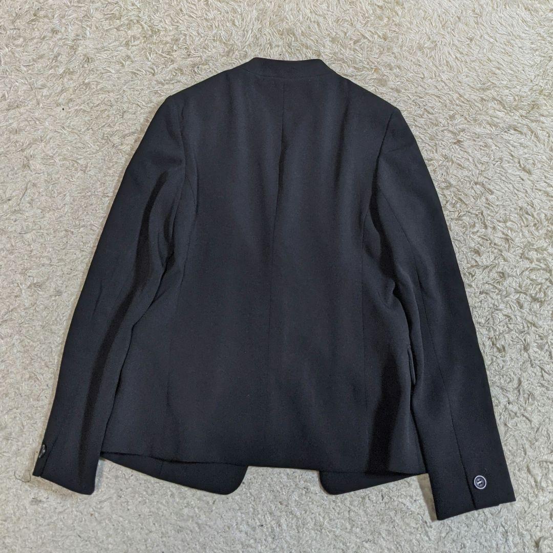 プラステ　セットアップ　ノーカラー　ワイドパンツ　洗える　ストレッチ　ゴム