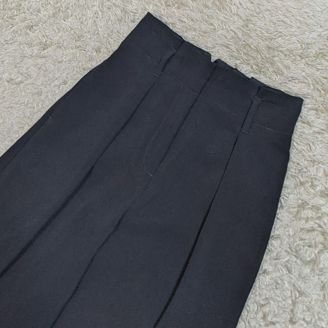 プラステ　セットアップ　ノーカラー　ワイドパンツ　洗える　ストレッチ　ゴム