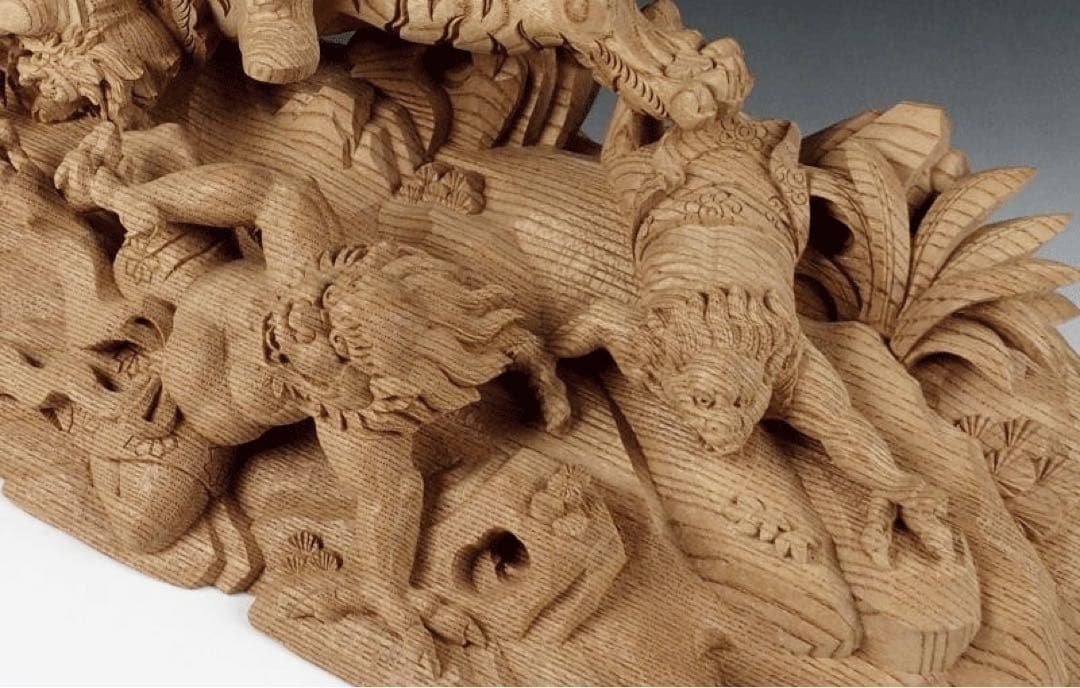 鐘馗捉鬼図　おに退治　河鍋暁斎　箱ありKawanabe Kyosai