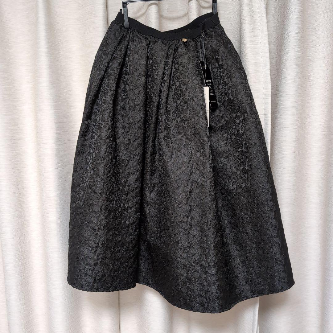 販売終了品　 A-TRECODE ブラック フレアスカート M