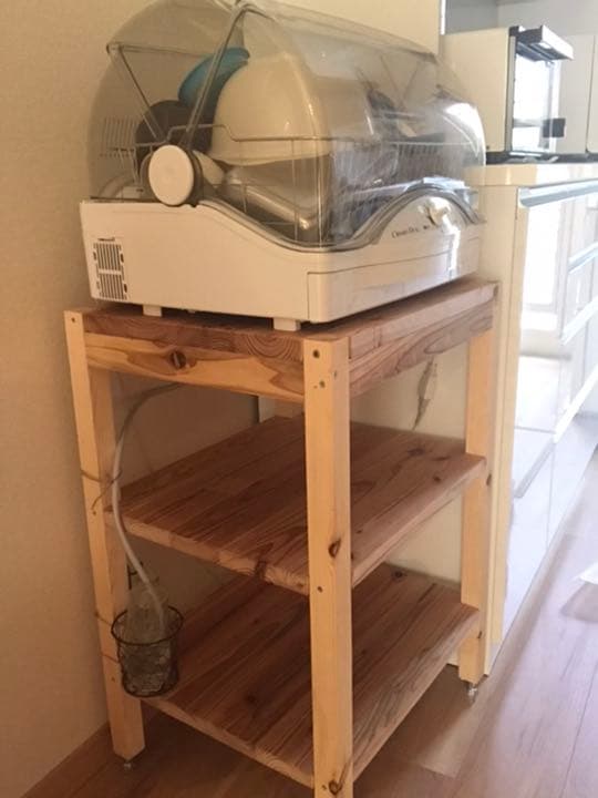 【天然木】キャスターワゴン