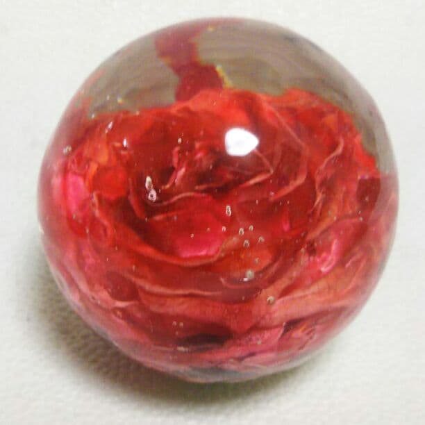 薔薇の水晶玉とお皿