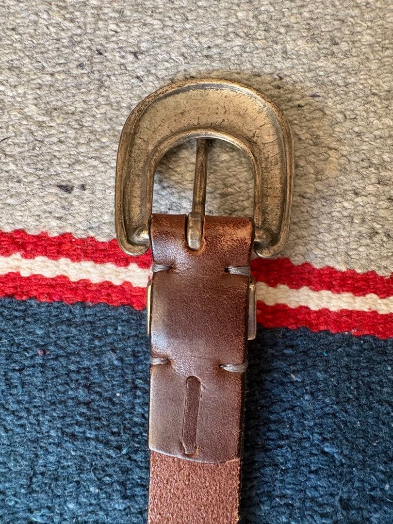 イレブンティ　ブラウンレザー カジュアルベルト