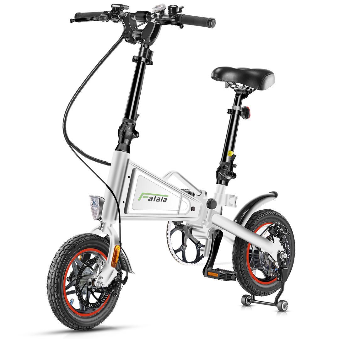 電動アシスト自転車 ホワイト/オレンジ