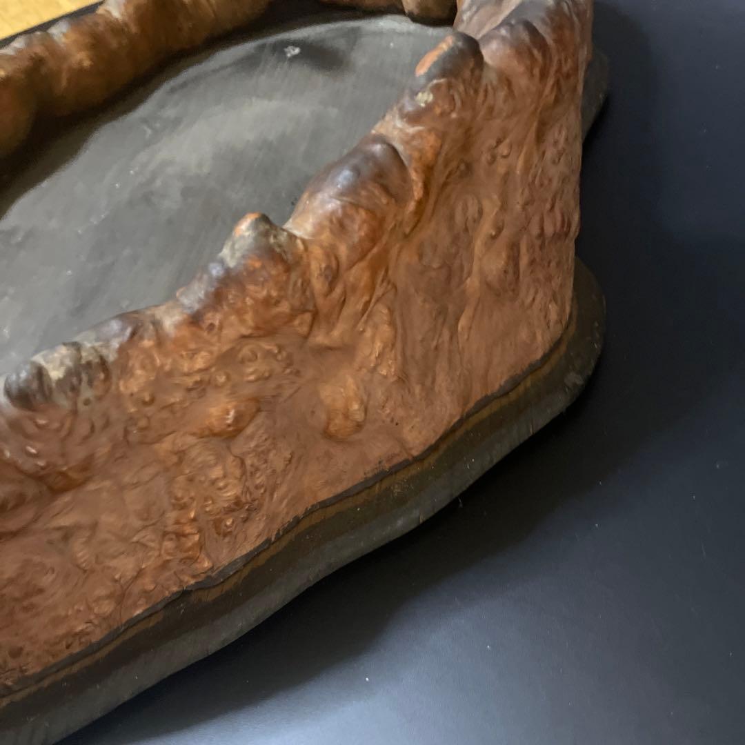 時代　天然杢　特大　くり抜き火鉢