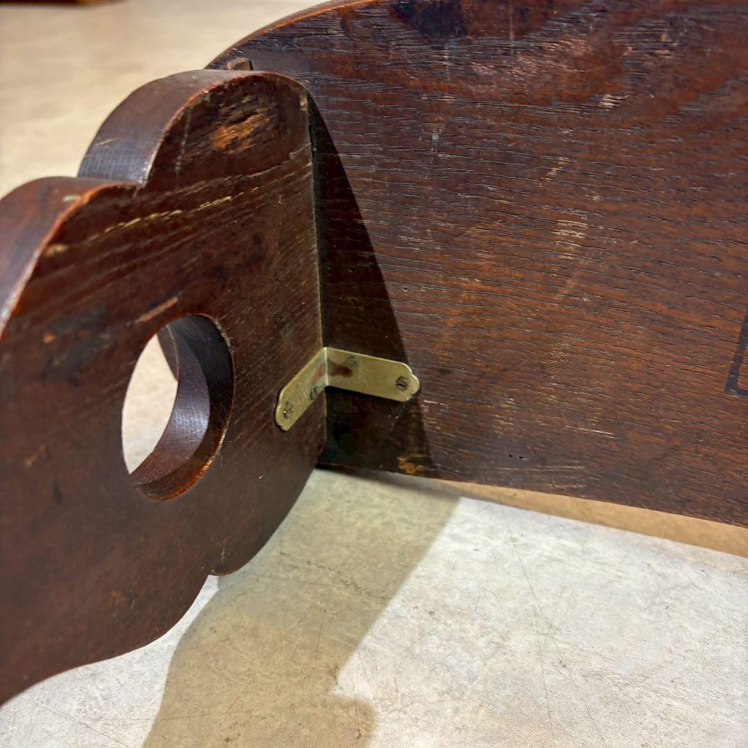 江戸　天然木 脇息 時代 木製 肘置 肘掛 将棋 囲碁 料亭 和家具 旧家蔵出