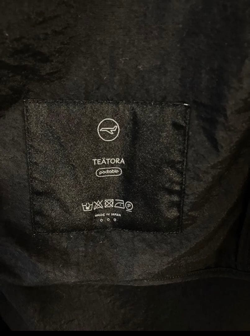 TEATORA デバイスコート　パッカブル　ステンカラー ブラック　3