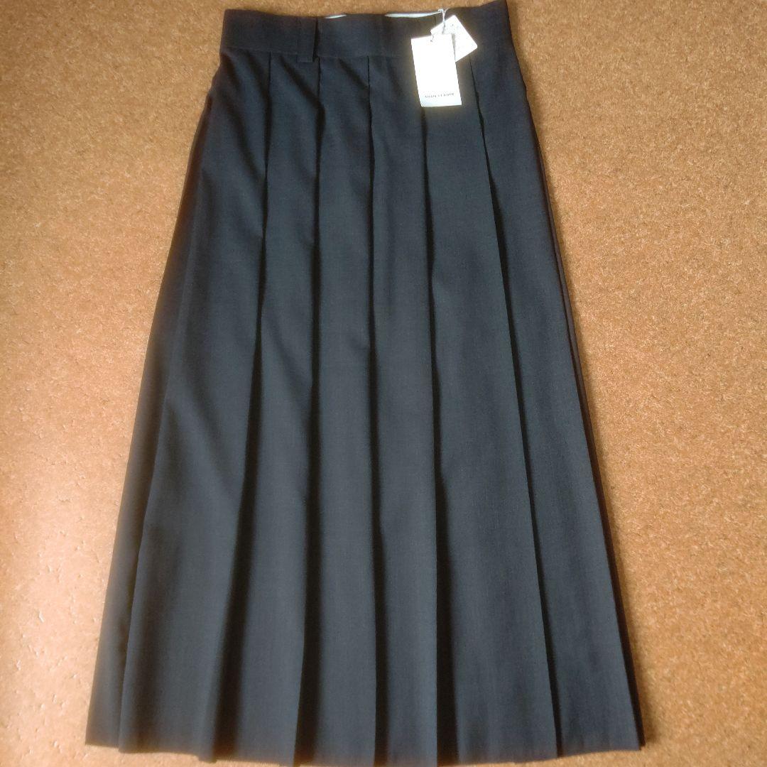 新品未使用★アダムエロペ★フロントプリーツロングスカート★38★定価29700円