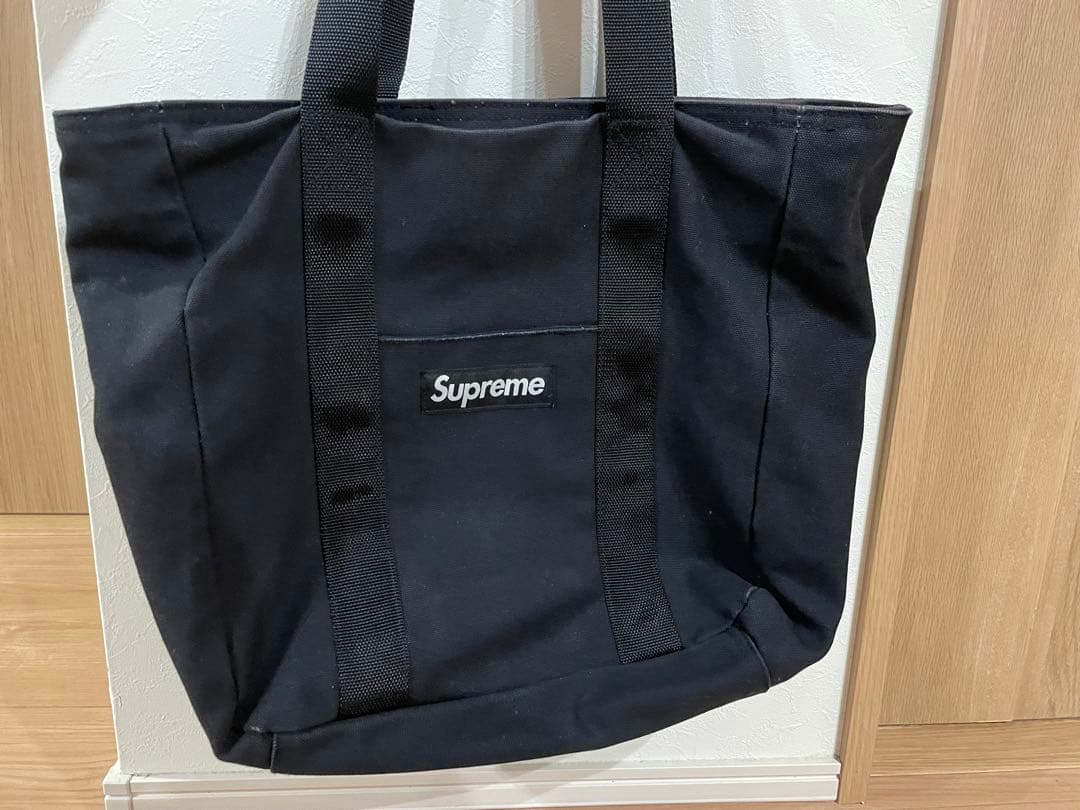 Supreme 黒 トートバッグ