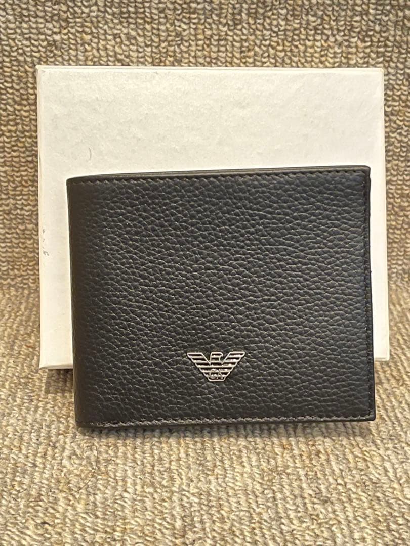 EMPORIO ARMANI 二つ折り財布 ブラック 正規品 箱付