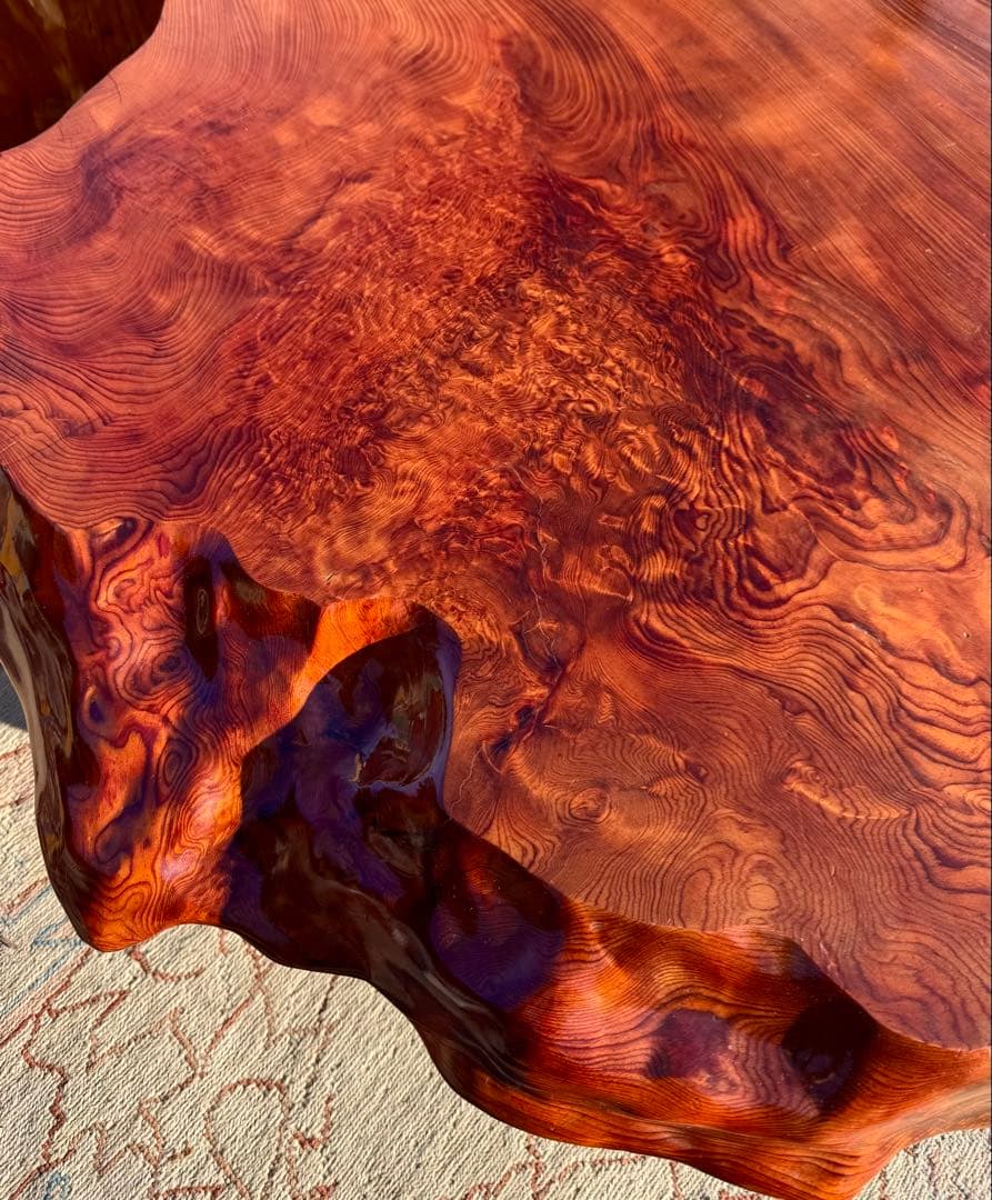 年輪ぎっしり＆美しい杢目！希少な屋久杉の座敷机 無垢材 座卓