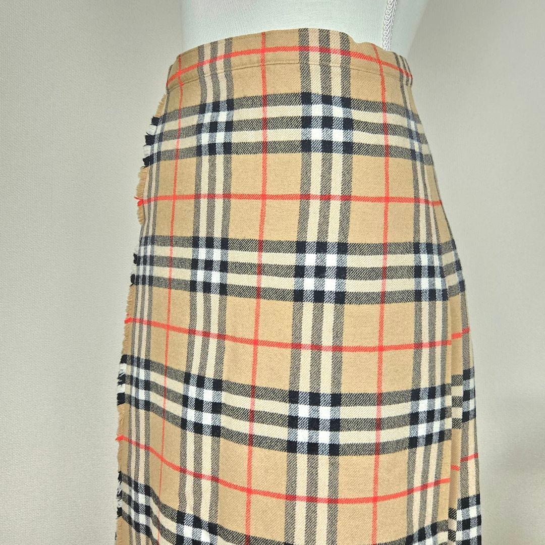 BURBERRY バーバリー プリーツ フレアスカート ノバチェック ベルト