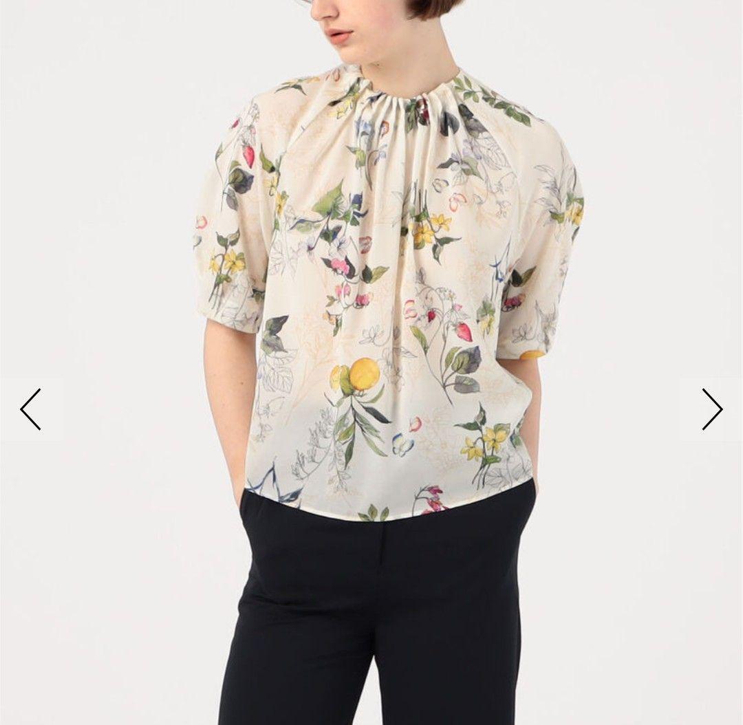 24ss トゥモローランド パピヨンフラワープリント パフスリーブ ブラウス