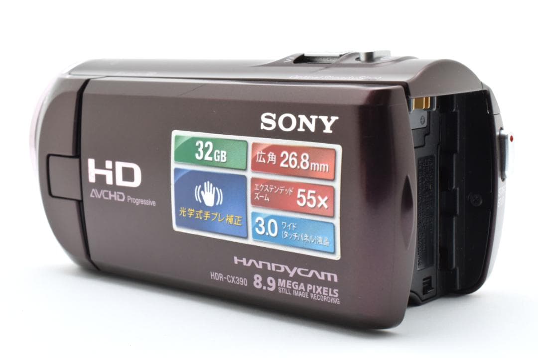【美品】SONY Handycam HDR-CX390 ボルドーブラウン