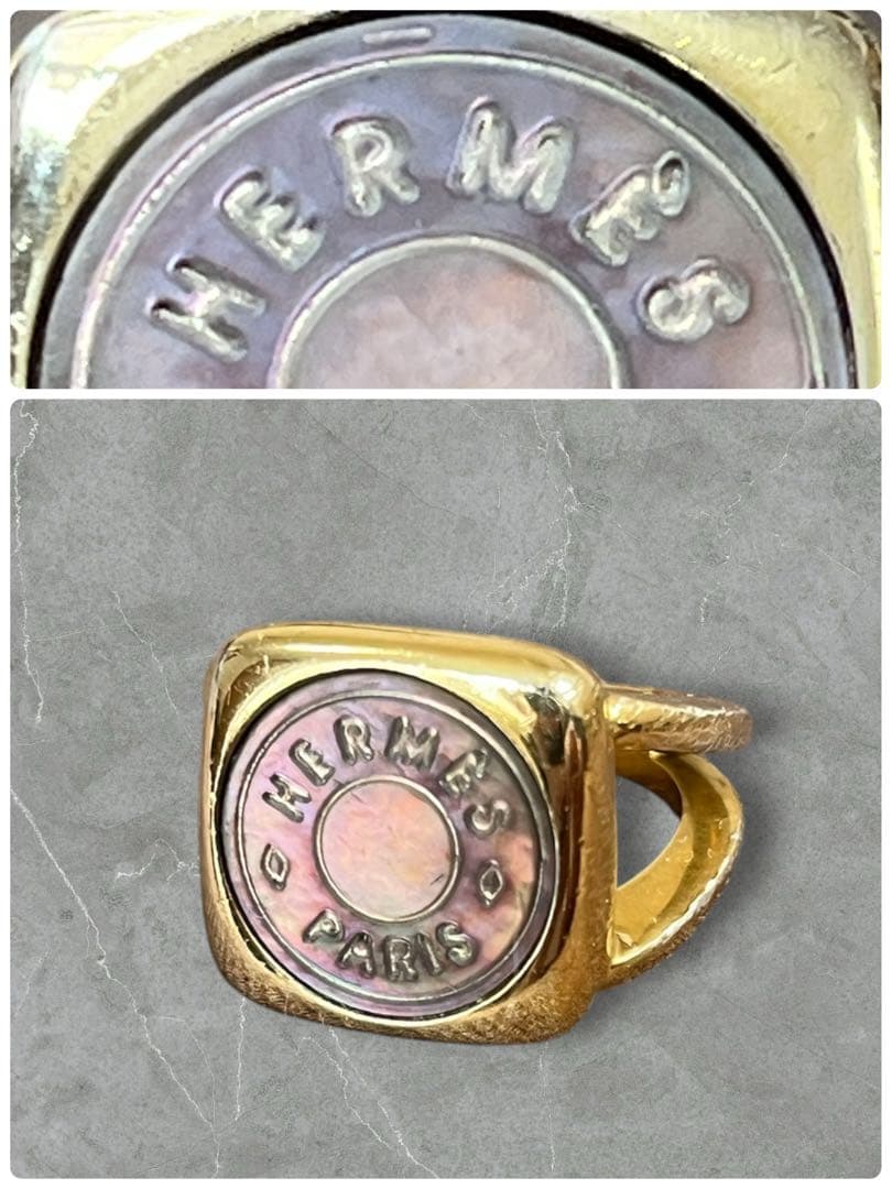 HERMES エルメス リング セリエ　コロゾ ゴールド ヴィンテージ