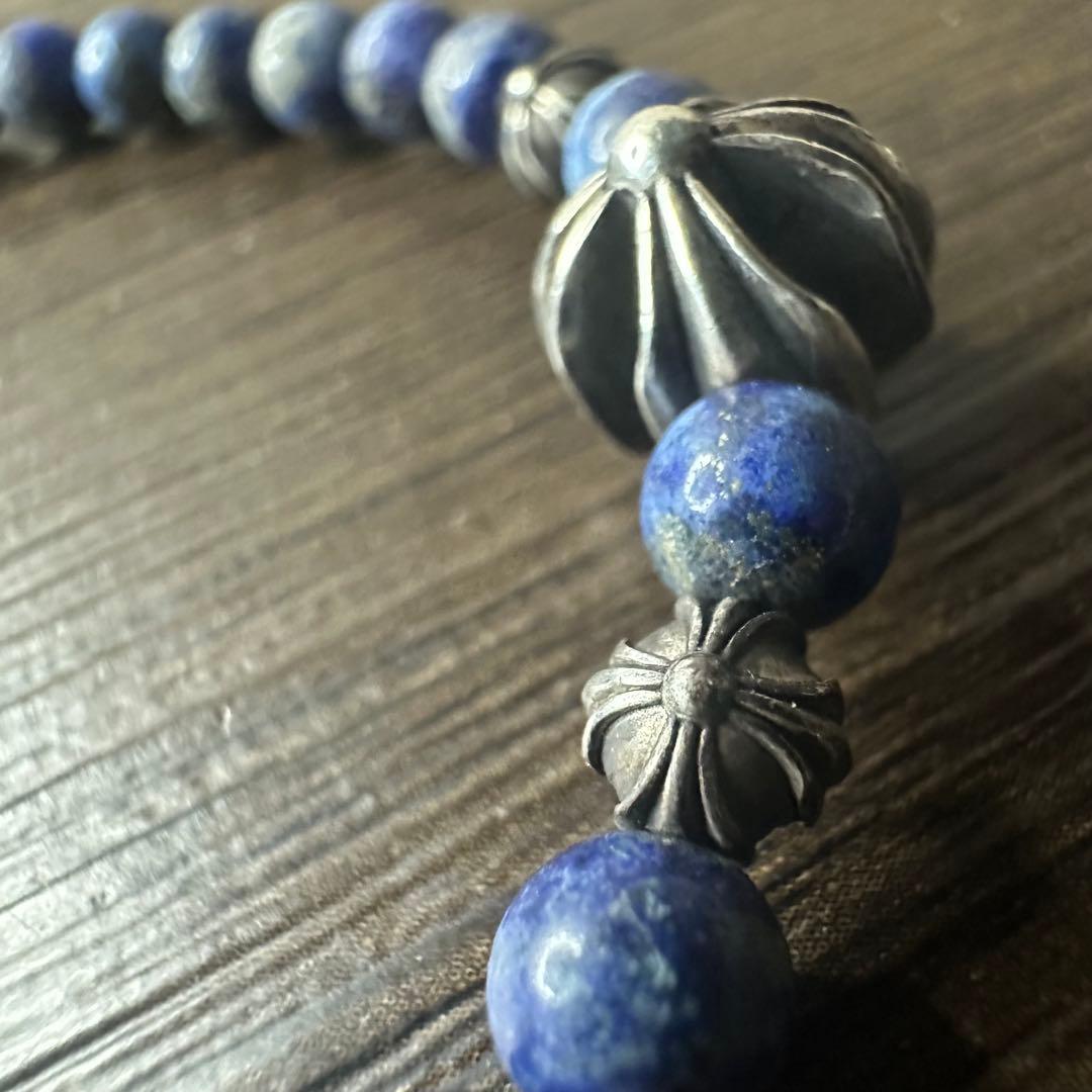 ■ Chrome Hearts ビーズ ブレスレット クロスボール ■ 天然石