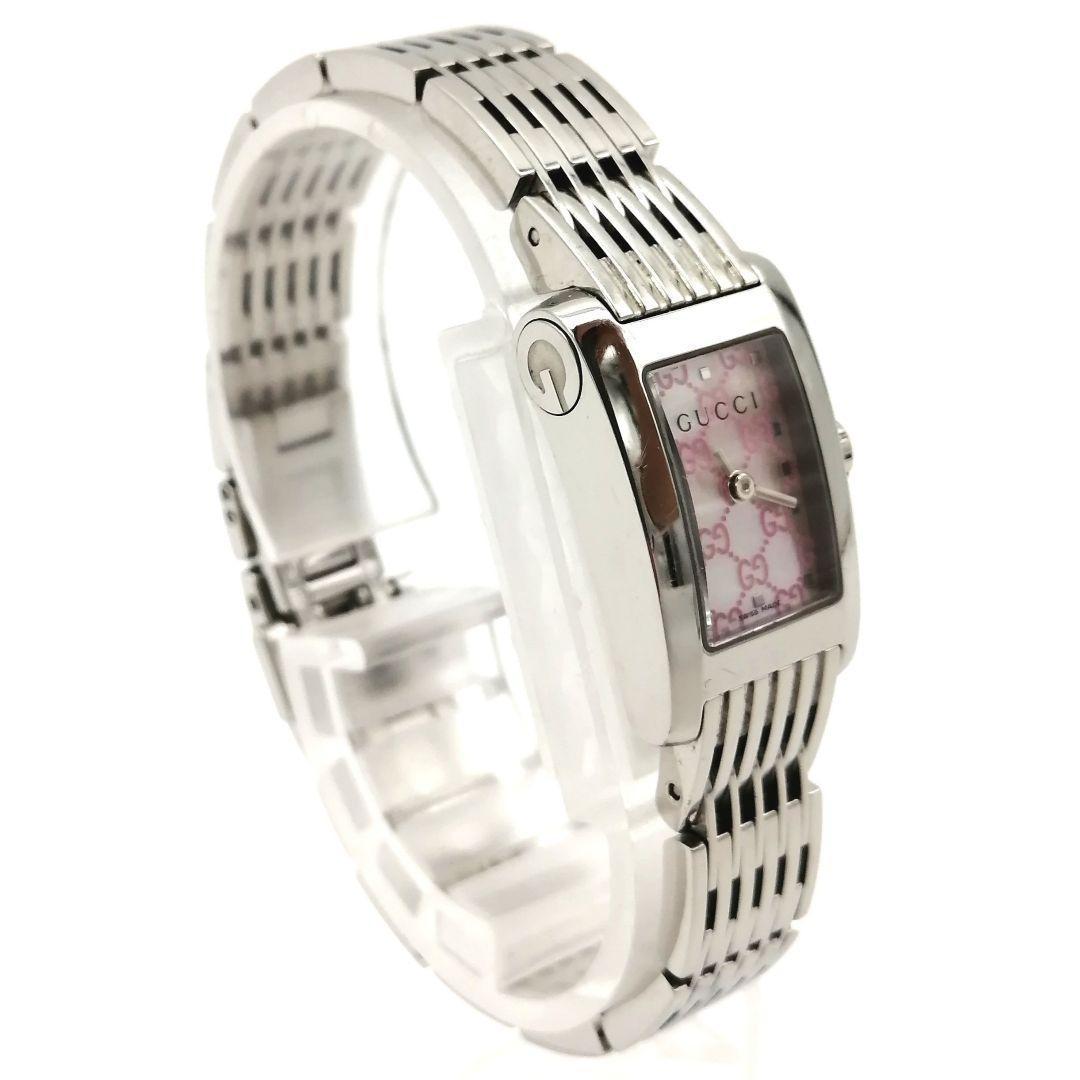 稼働✨ グッチ　G-メトロ　時計　ピンク シェル文字盤　スクエア　【新品電池】