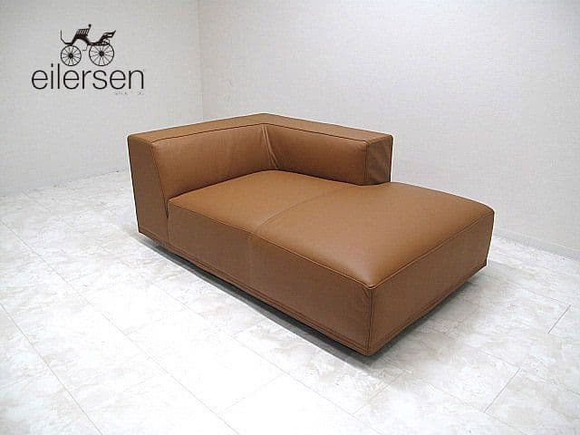 展示品 アイラーセン「ベースライン」本革カウチソファ　　シェーズロング　約50万