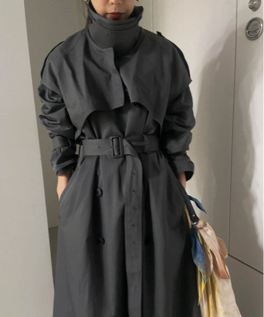 Ameri 3WAY LAYERED TRENCH COAT ブラック Mサイ