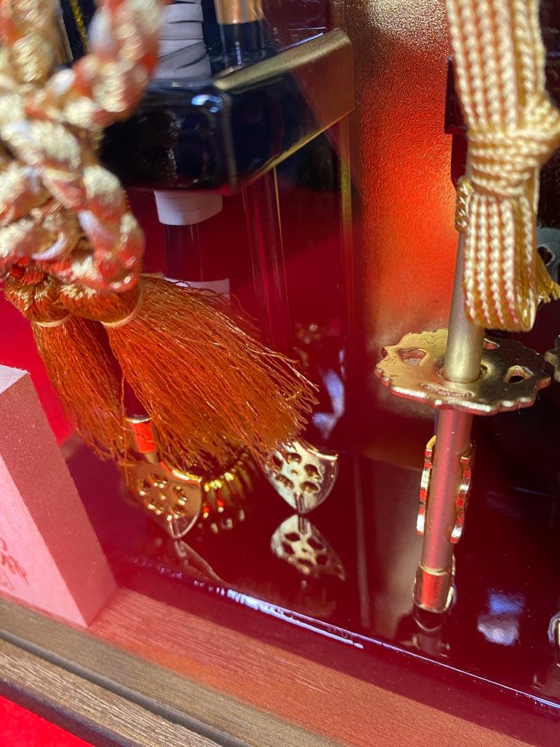 幹山作　壁掛け　破魔弓　焼桐アクリルケース・間口約１８×奥行約9,5×高約２６㎝