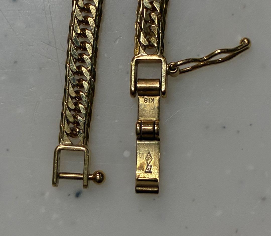 K18 ネックレス 21g 金 6面ダブル 55cm 刻印あり