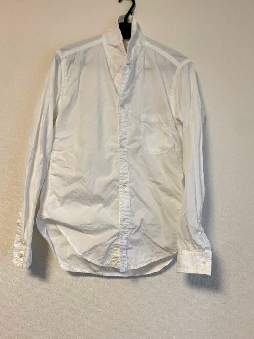 ヨウジヤマモトプールオム100/2ブロード環縫い（チェーンステッチ）シャツ