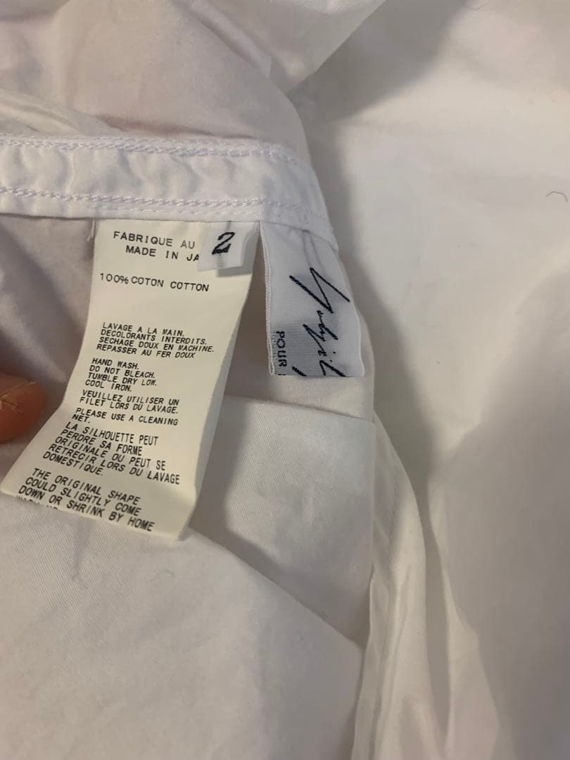 ヨウジヤマモトプールオム100/2ブロード環縫い（チェーンステッチ）シャツ