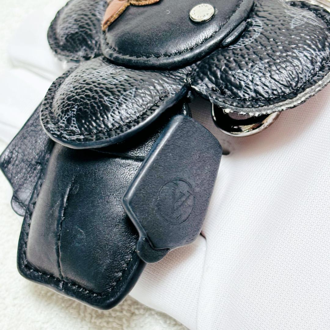 【レア】ルイヴィトン チャーム MP1998 モノグラム ブラック 花 フラワー